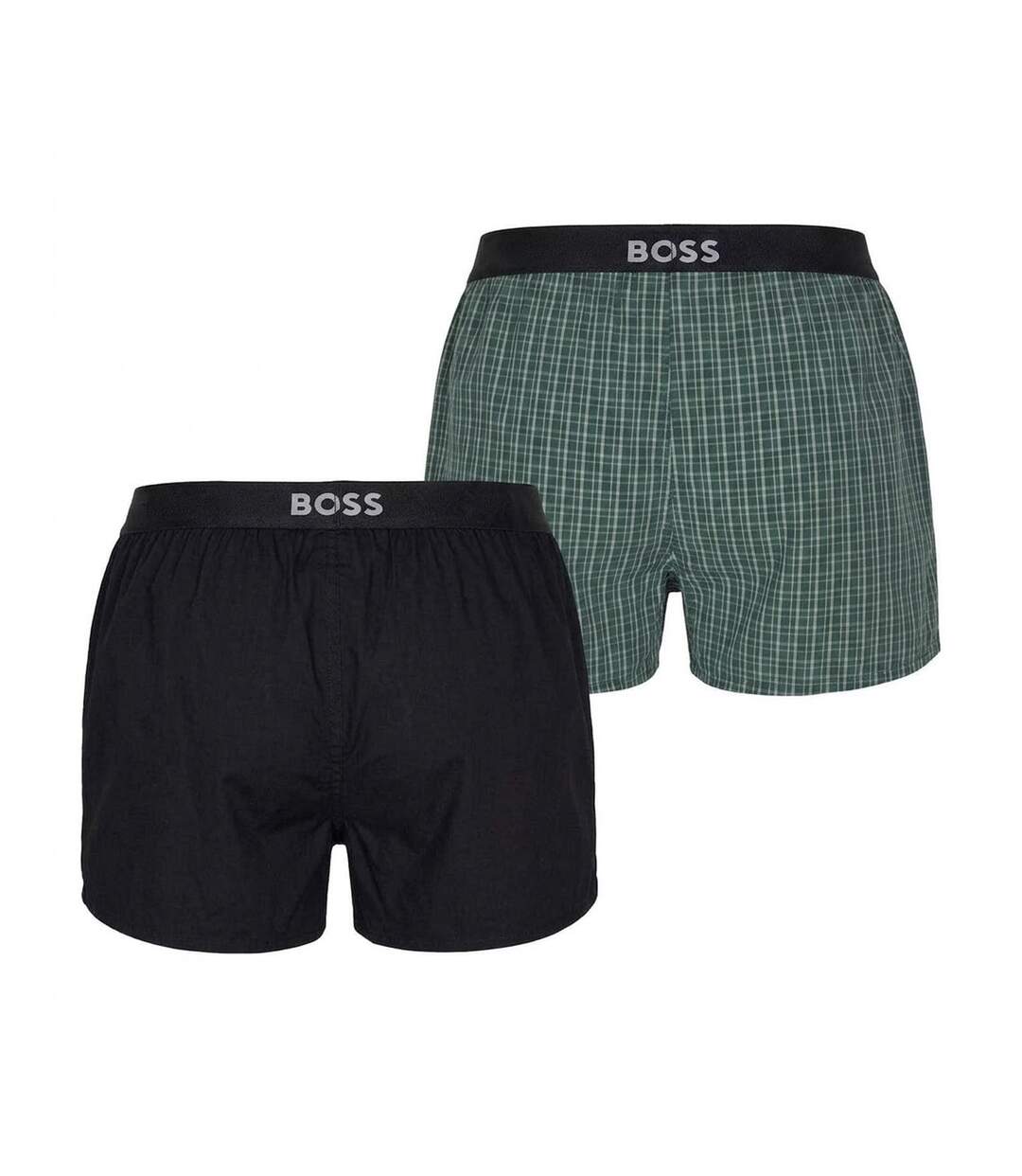 Lot De 2  Boxers Homme Vert Noir Boss-2