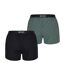 Lot De 2  Boxers Homme Vert Noir Boss-2