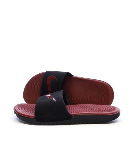 Sandales bordeaux/noires homme nike kawa slide