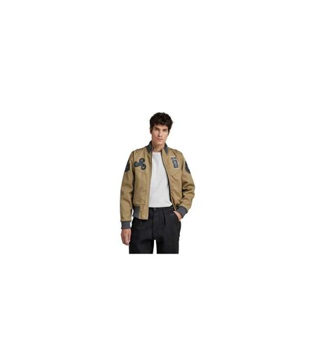 Mens Logo Loose Fit Bomber Jacket Khaki G-Star