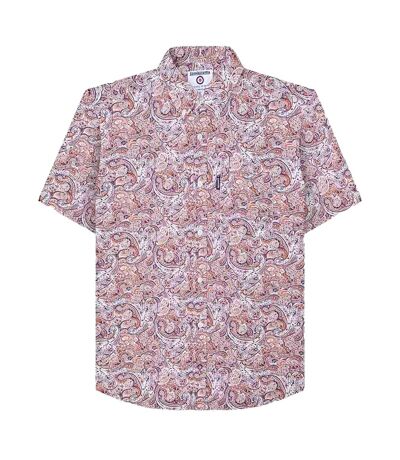 Chemise homme rouille / blanc Lambretta