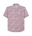 Chemise homme rouille / blanc Lambretta-1