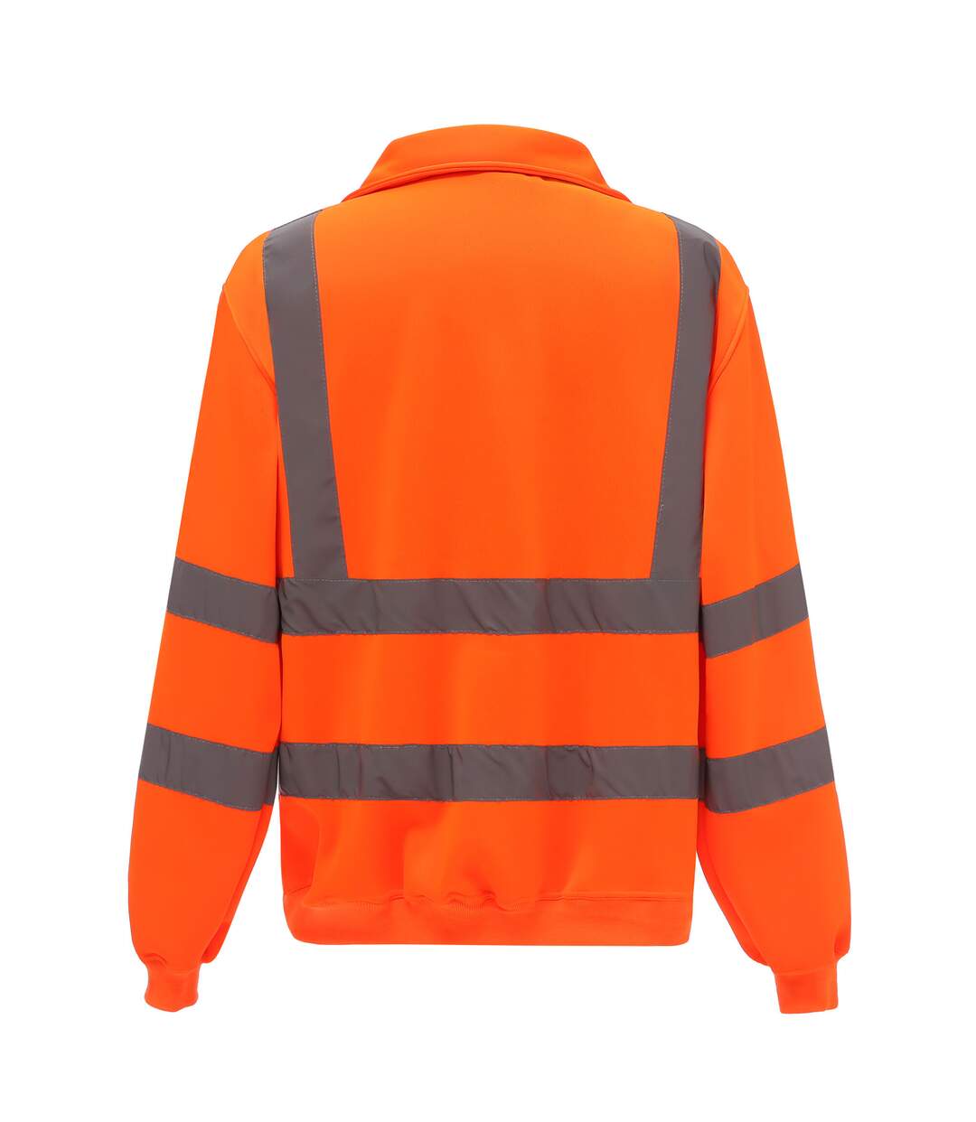 Mens hi-vis quarter zip sweatshirt orange Yoko-2