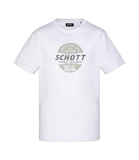 T-shirt blanc homme schott tsustour - 3xl
