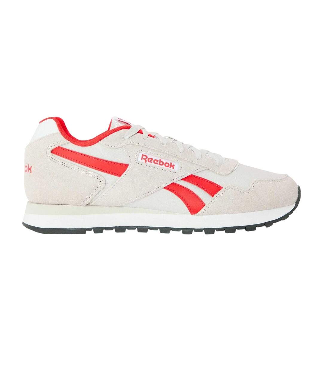 Mens Glide Leather Flat Trainers Mist Grey Reebok-1