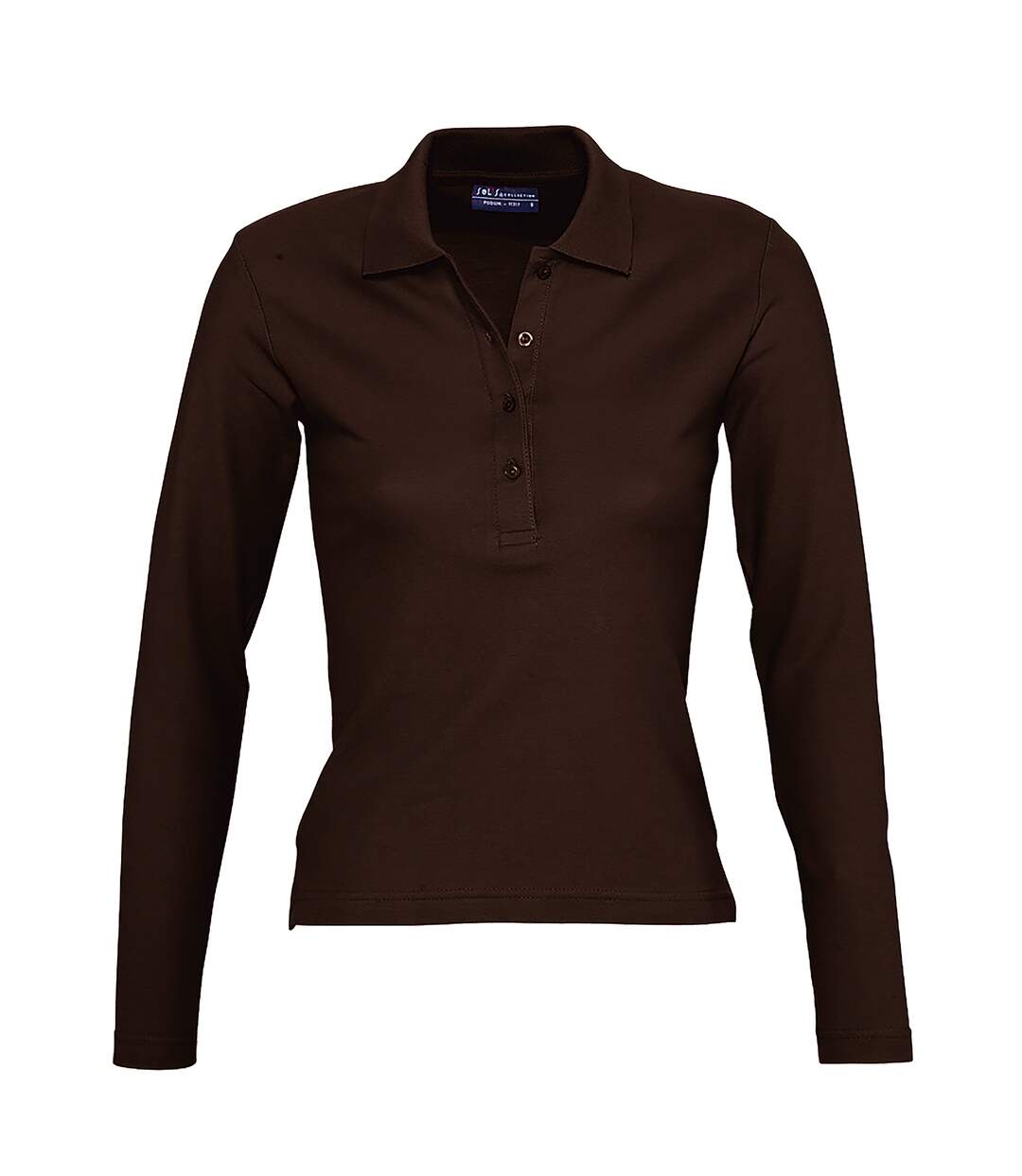 Polo podium femme chocolat SOLS-1