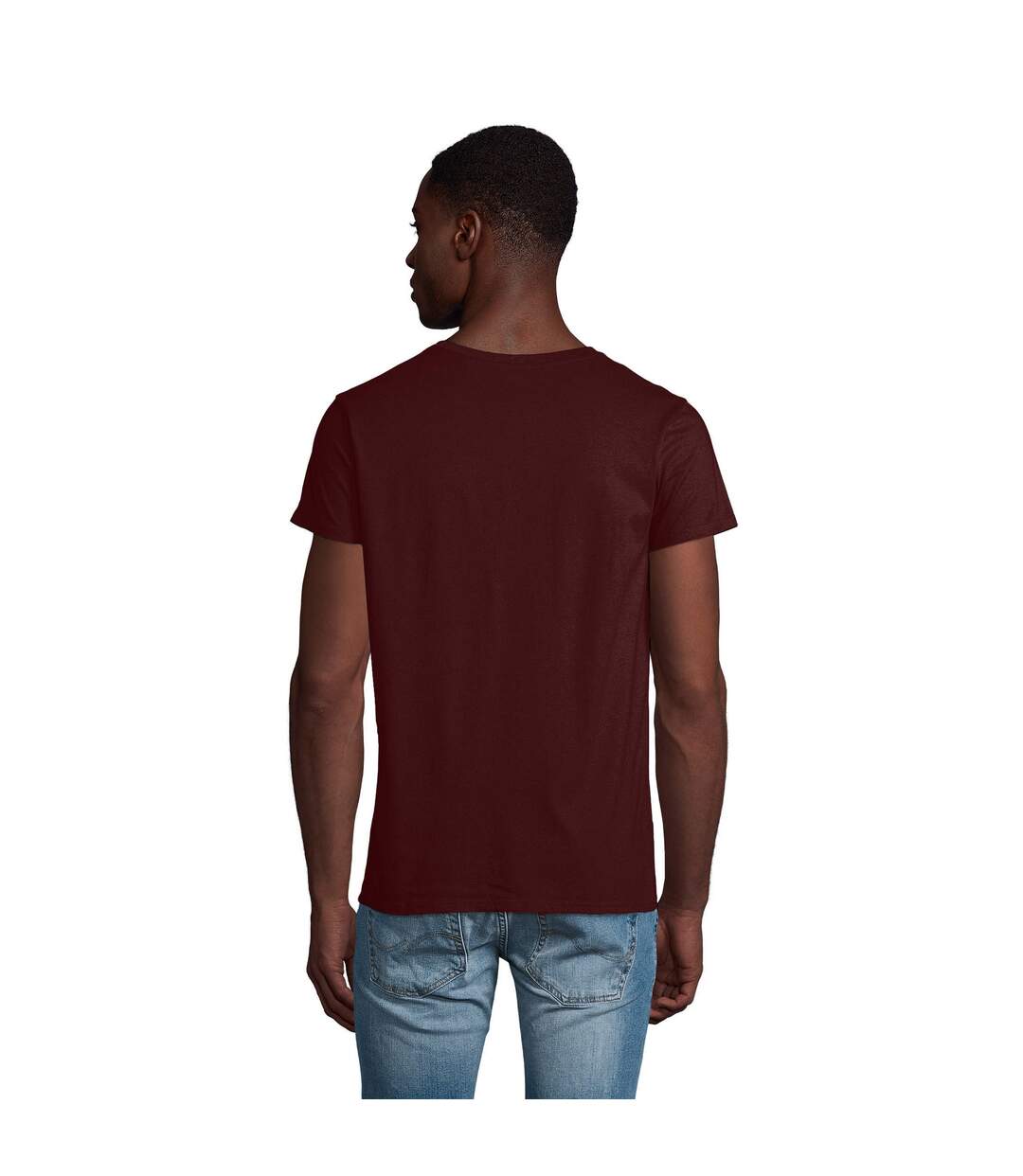 T-shirt Crusader Homme Bordeaux SOLS-3
