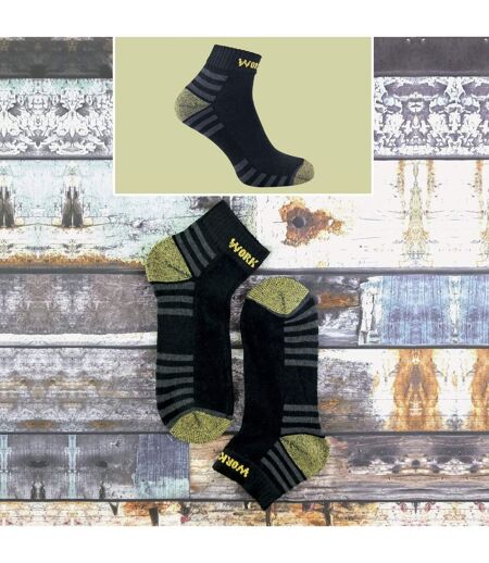 6 Pack Mens Cotton Anti Sweat Low Cut Work Socks for Steel Toe Boots