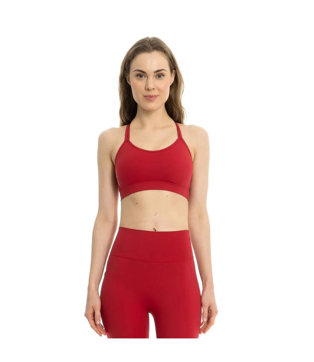 Womens/ladies amaya sports bra red Lookus