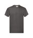 Mens Original T-shirt Light Graphite Fruit Of The Loom-1
