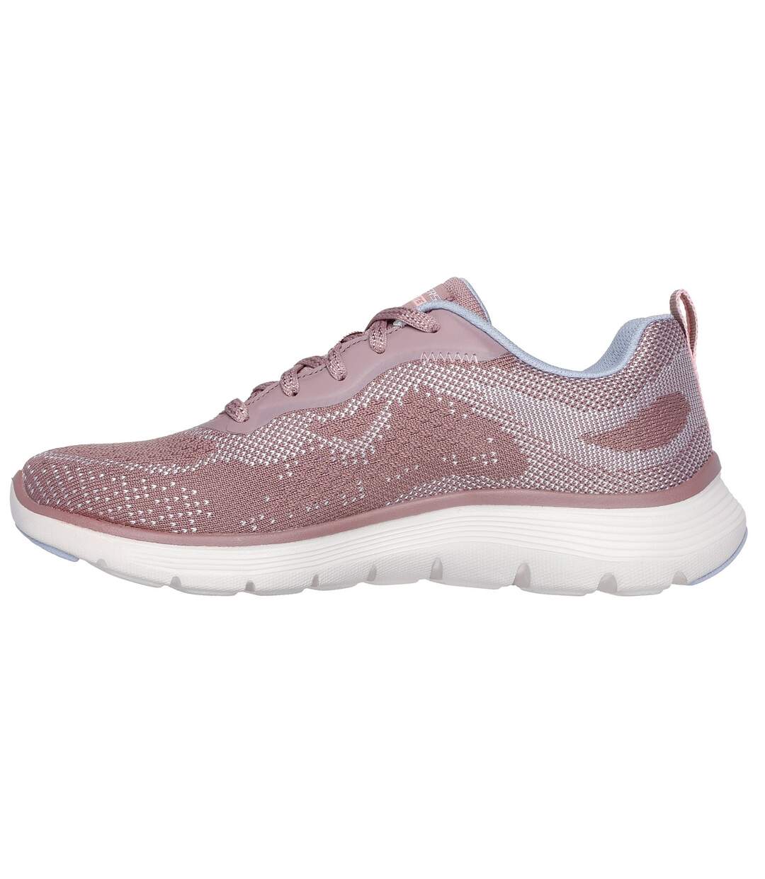 Womens/ladies Flex Appeal 5.0 Crusing Thru Trainers Mauve Light Blue Skechers-2