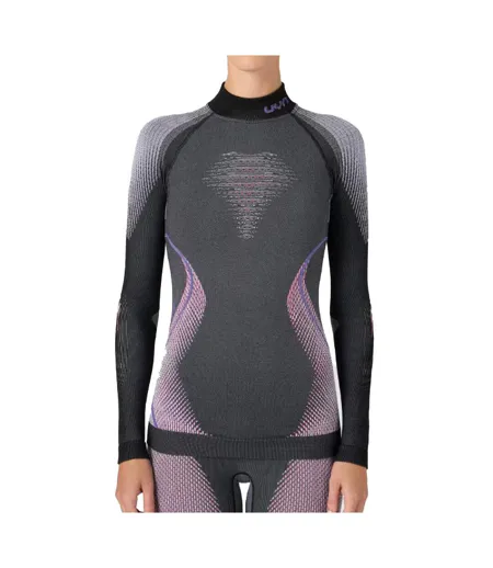 Haut thermique noir/rose femme uyn evolutyon