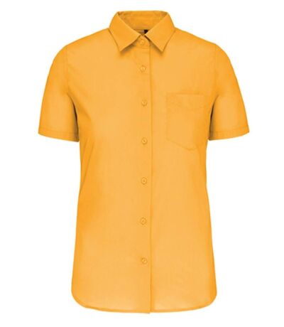 Chemise popeline manches courtes - Femme - K548 - jaune