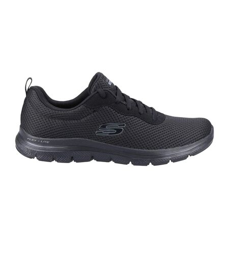 Womens/ladies flex appeal 4.0 brilliant view trainers black Skechers