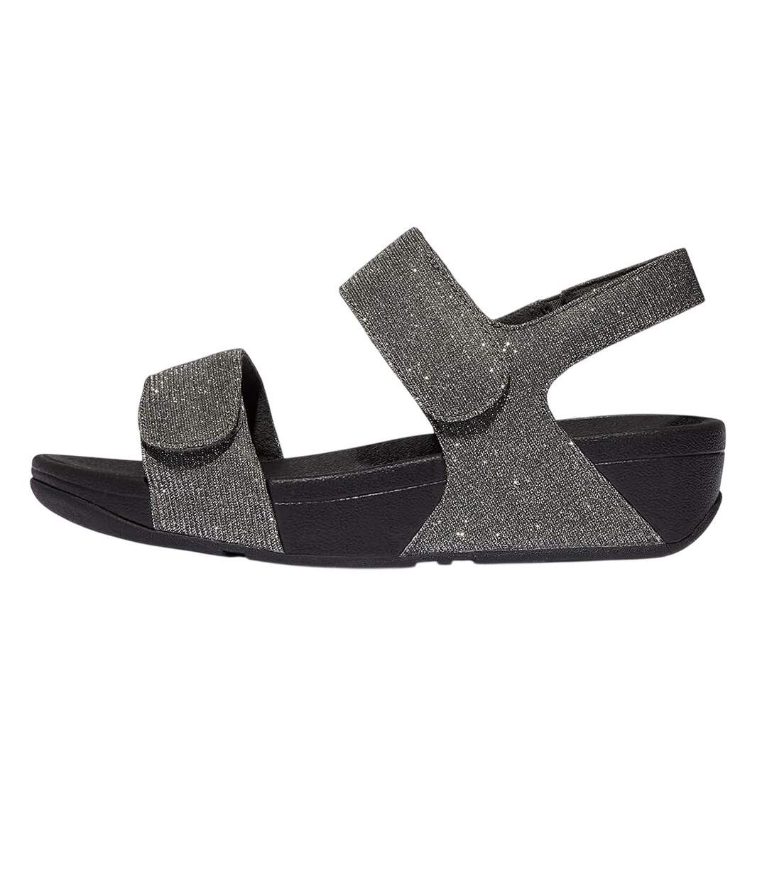 Sandales Motif/style Ajustable Lulu Shimmerlux Femme Turquoise FitFlop-2