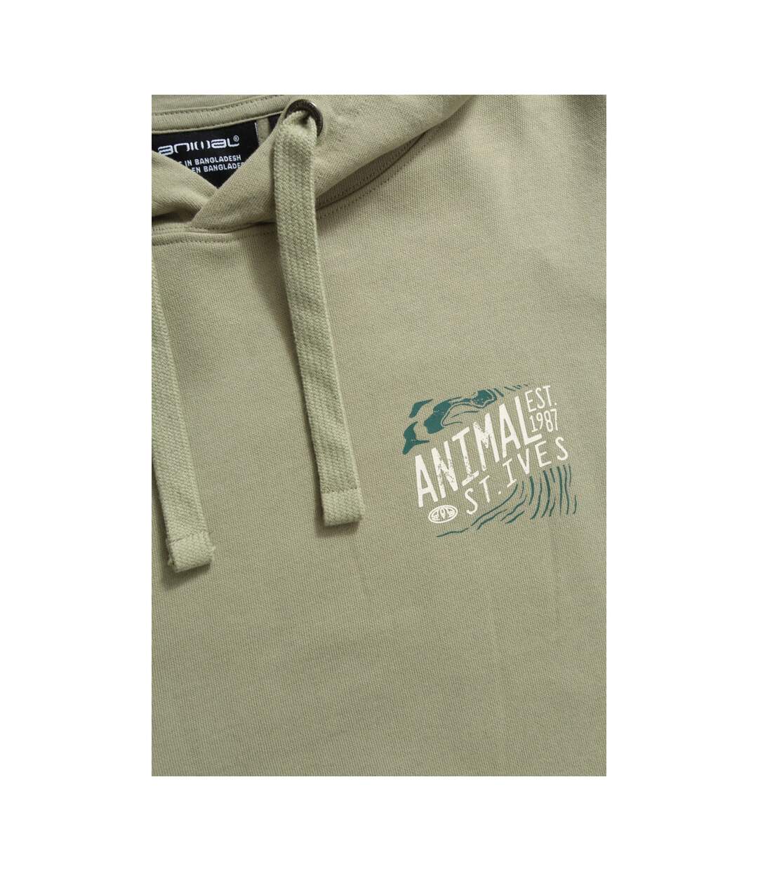 Sweat À Capuche St Ives Homme Vert Kaki Animal-3
