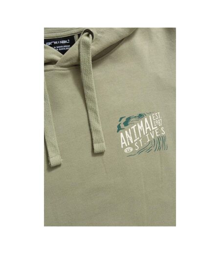 Sweat À Capuche St Ives Homme Vert Kaki Animal