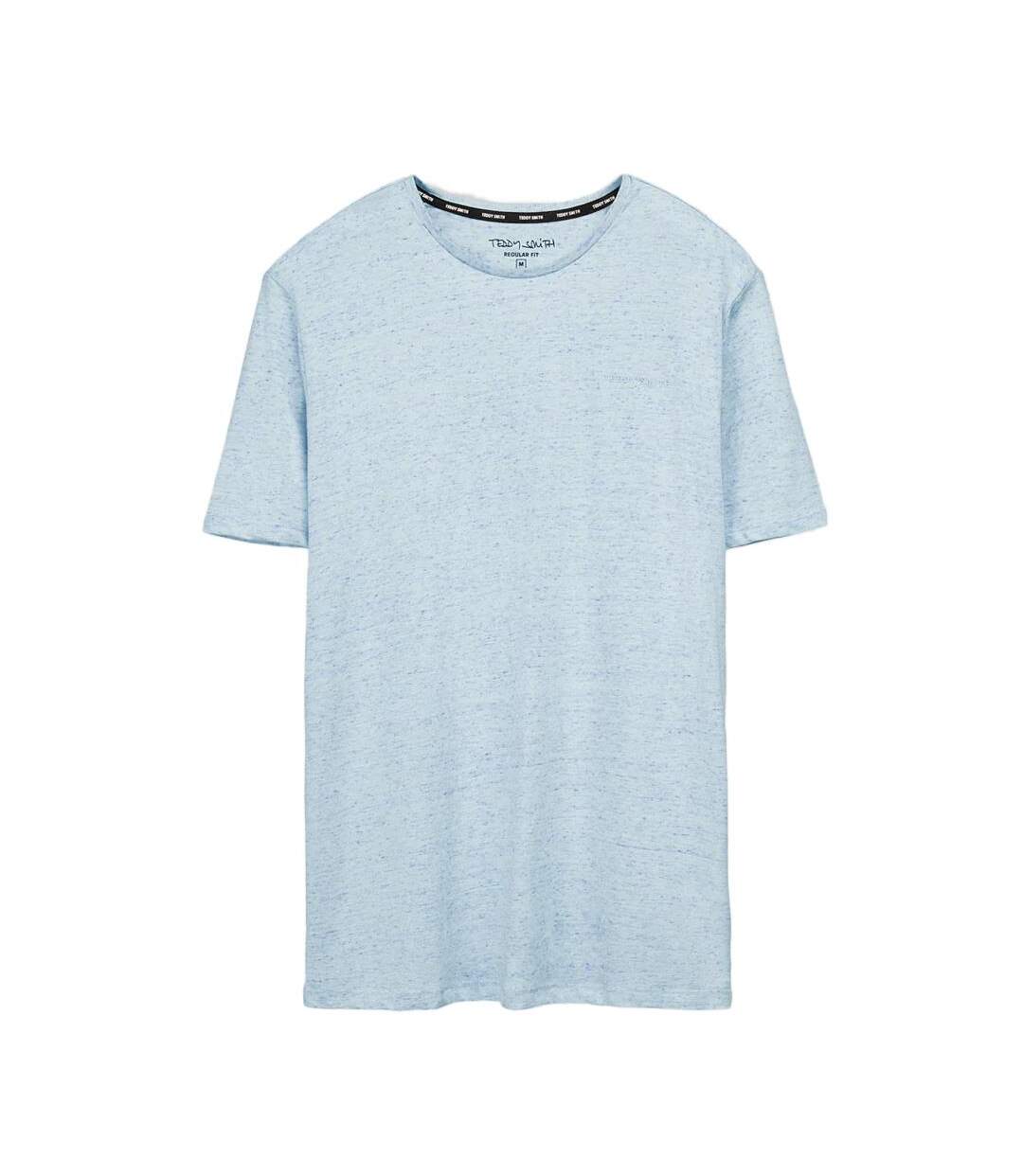T-shirt bleu chiné homme teddy smith chine - 3xl-1