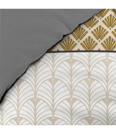 Parure de Lit 3 Pièces Stria 240x220cm Ocre