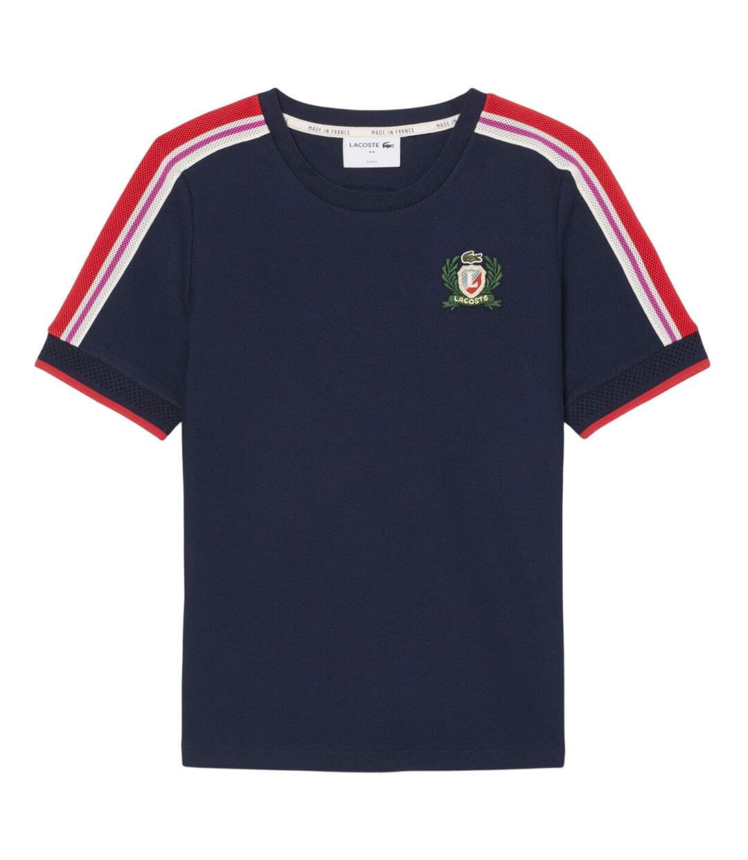 T-shirt Motif/style Badge Femme Bleu Marine Foncé Lacoste-2