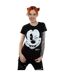 Disney T-shirt en coton à face dégradée Mickey Mouse Femme/Ladies (Noir) - UTBI30925-2