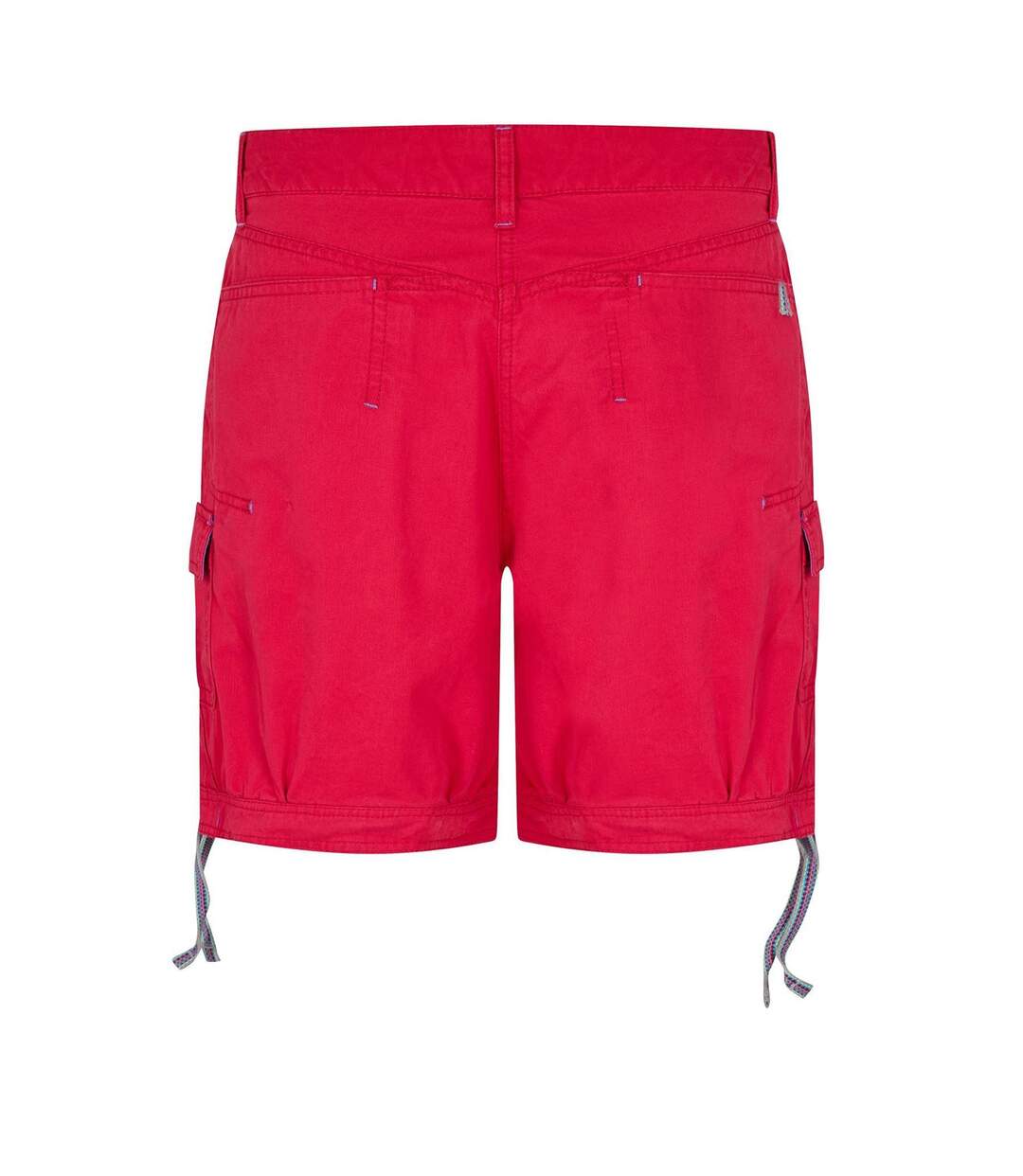 Womens/ladies Beach Cargo Shorts Red Puma-2