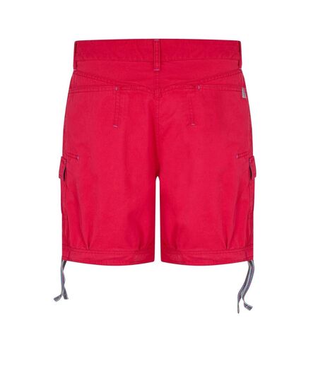 Womens/ladies Beach Cargo Shorts Red Puma