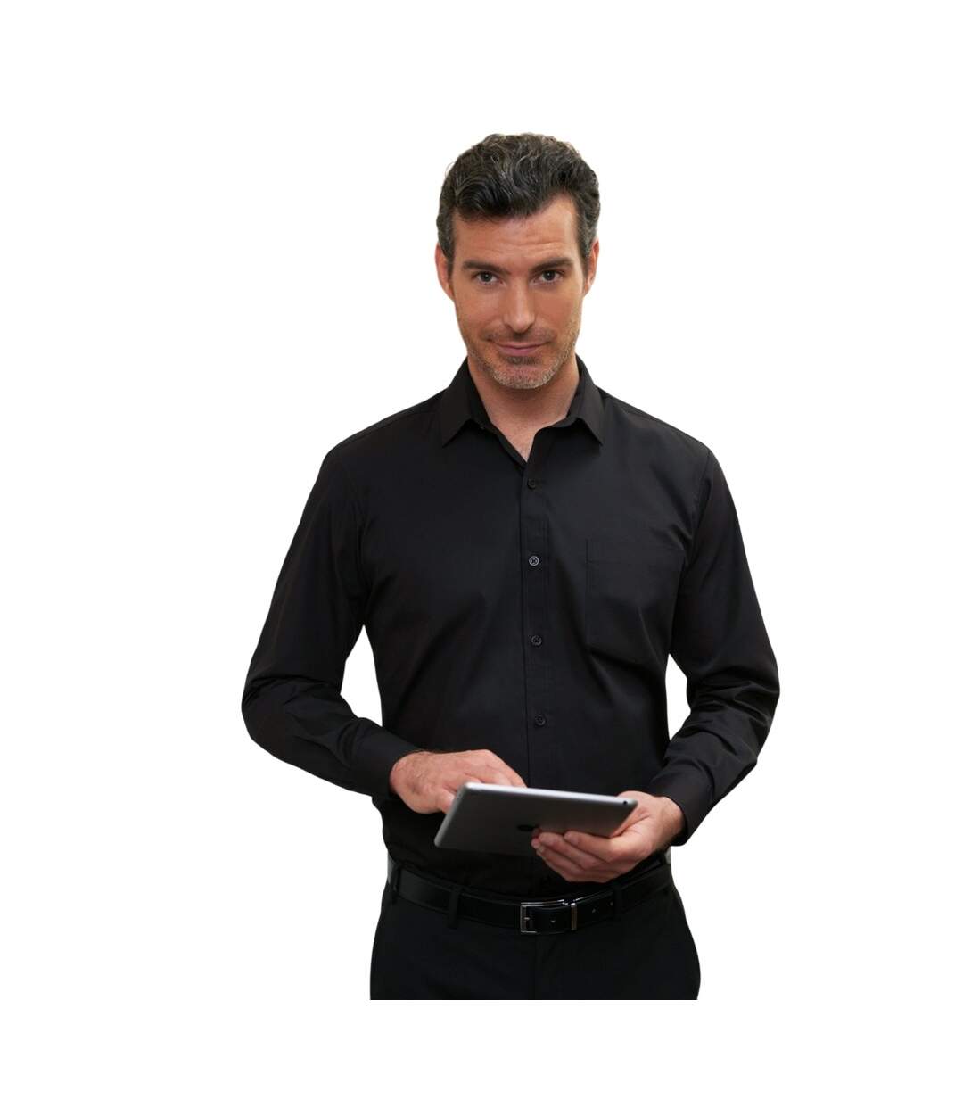 Chemise Manches Longues Juno Homme Noir Brook Taverner-1