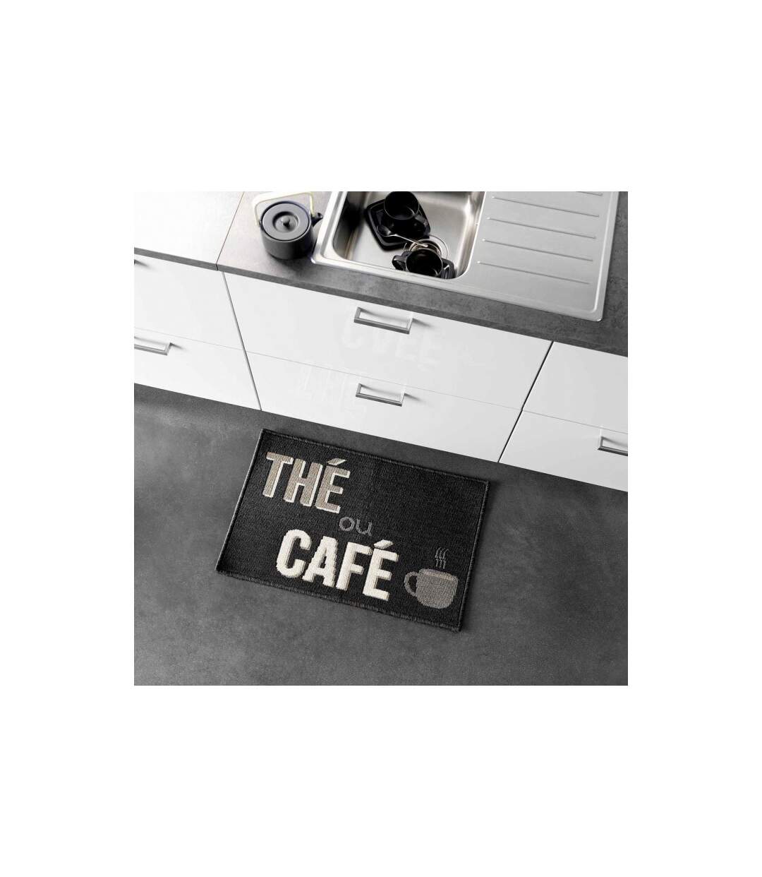 Tapis de Cuisine Breakfast 50x80cm Noir-4