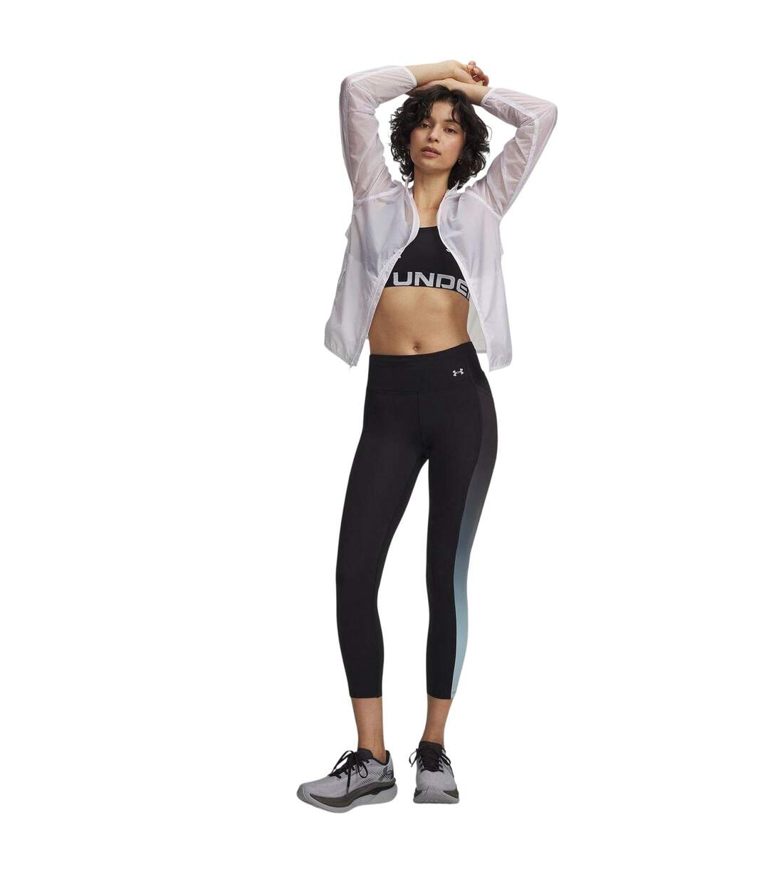 Legging Performance Femme Noir Turquoise Pâle Réfléchissant Under Armour-4