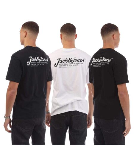 T-shirts Beau Footprint Homme Bleu Marine Blanc Noir Jack And Jones