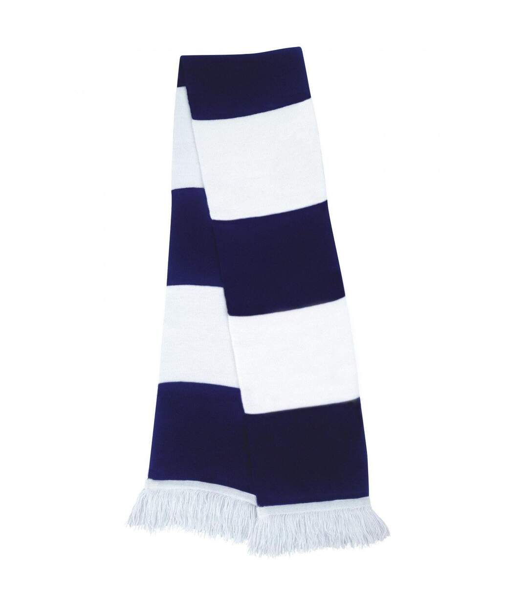 Echarpe Épaisse Thermique Tricotée Homme Taille Unique Blanc Bleu Marine Result-2
