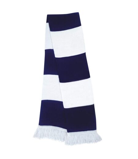Echarpe Épaisse Thermique Tricotée Homme Taille Unique Blanc Bleu Marine Result