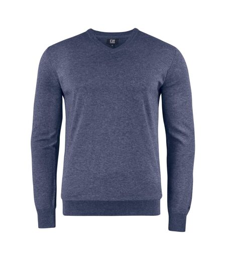Mens Oakville V Neck Sweatshirt Navy Melange Cutter & Buck