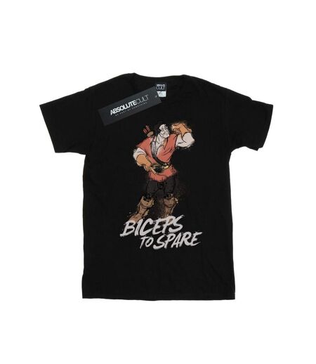 Disney - T-shirt BEAUTY AND THE BEAST GASTON BICEPS TO SPARE - Femme (Noir) - UTBI16663