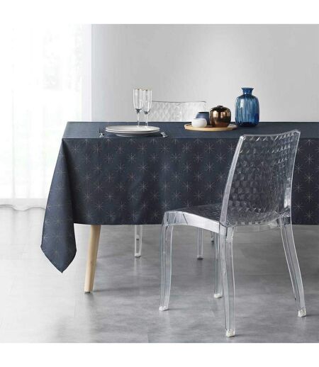 Nappe Imprimée Jacquard Étoiles 140x240cm Bleu