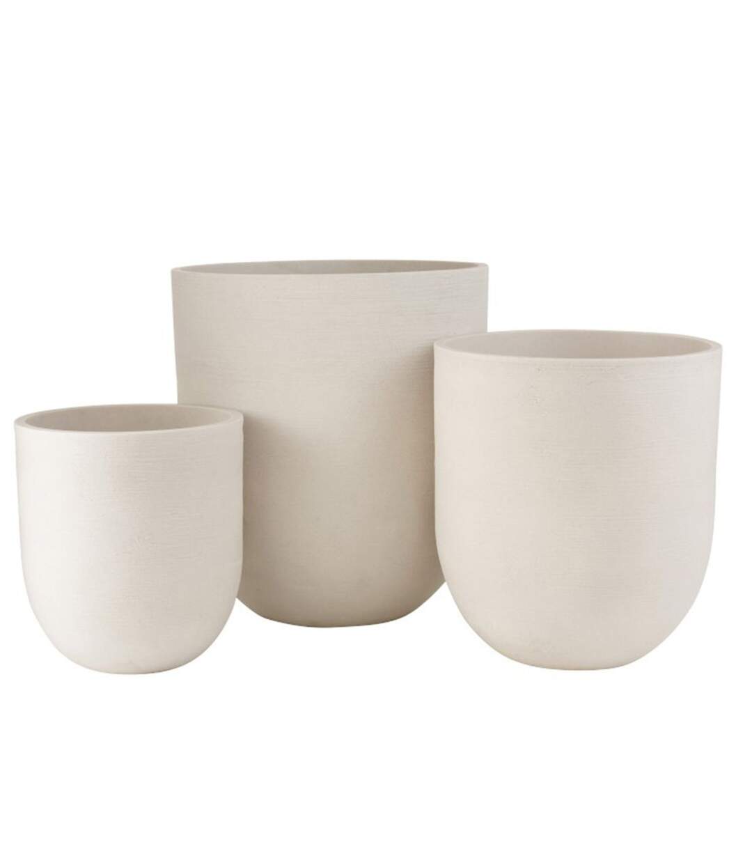 Lot de 3 Vases en Céramique Roda 61cm Blanc-1