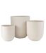 Lot de 3 Vases en Céramique Roda 61cm Blanc-1