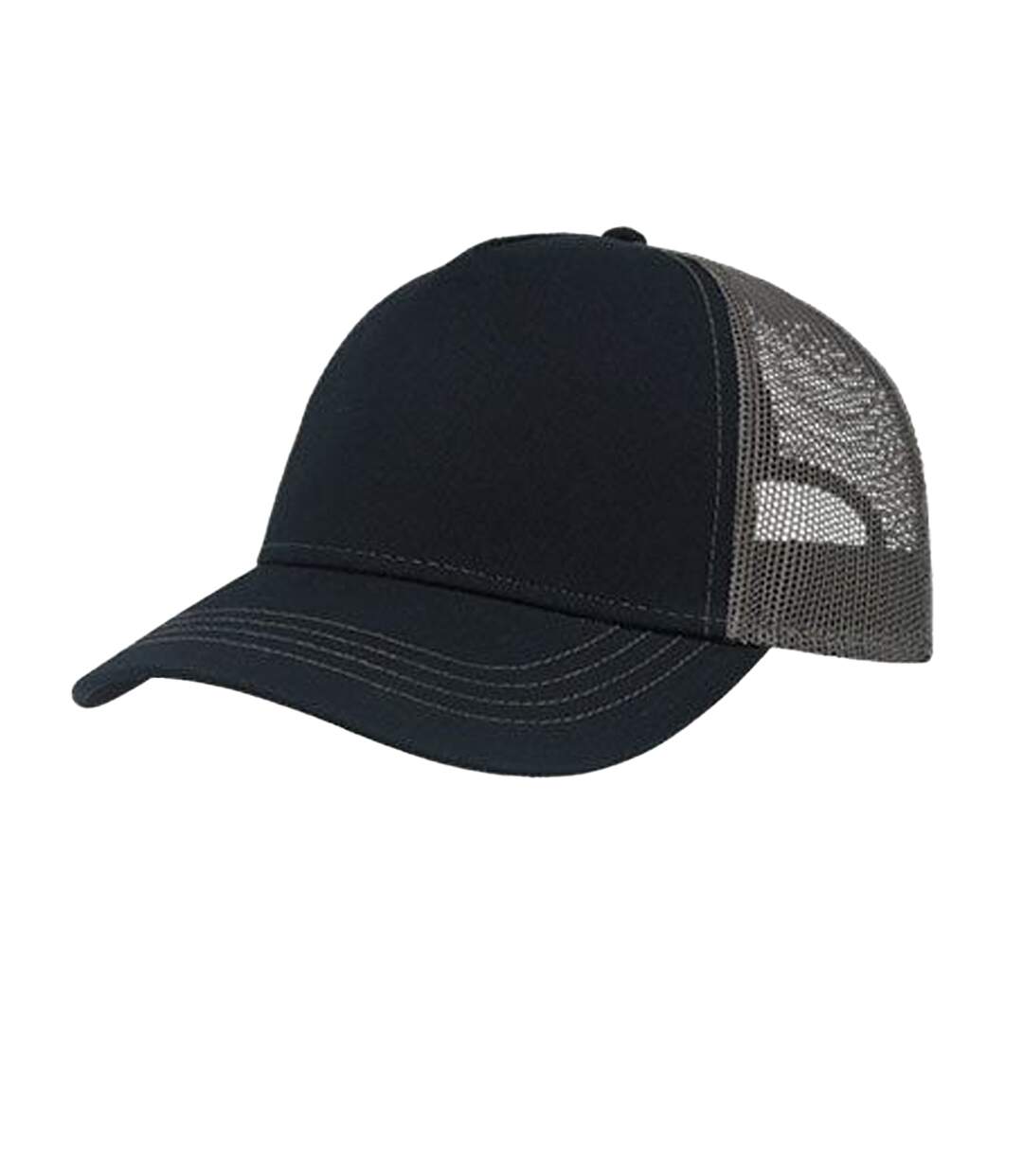 Casquette Trucker Rapper Bleu Marine Gris Foncé Atlantis Headwear-2