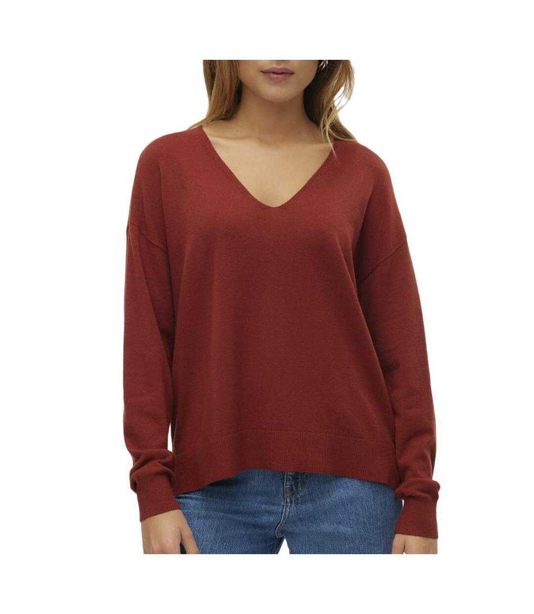 Pull terracotta femme vero moda breezess - m-1