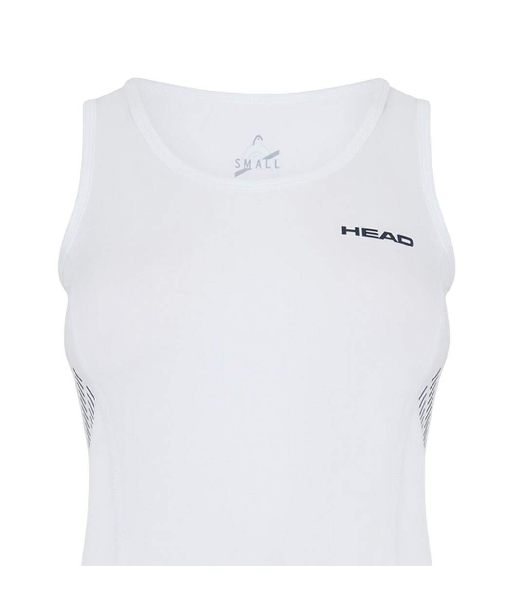 Womens/ladies Scoop Neck Slim Tank Top White Head-3