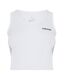 Womens/ladies Scoop Neck Slim Tank Top White Head-3