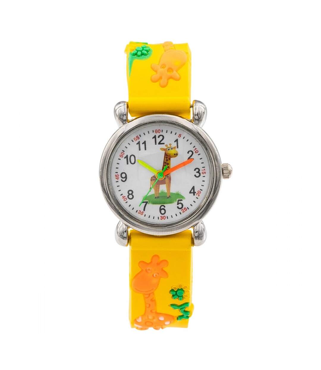 Montre d'Enfant Unisexe en Silicone Girafe Jaune