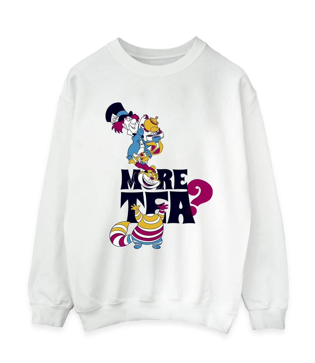 Disney - Sweat ALICE IN WONDERLAND MORE TEA - Femme (Blanc) - UTBI5771-1