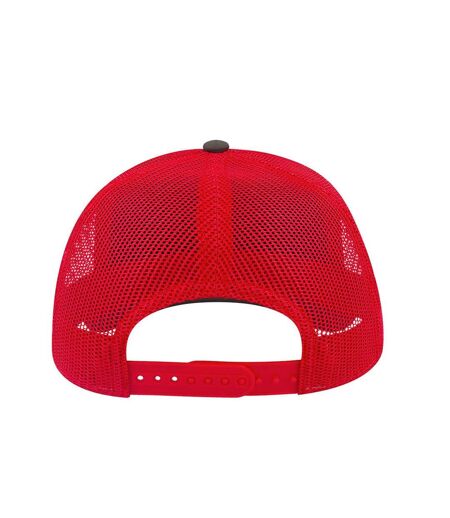 Casquette trucker rapper gris foncé / rouge Atlantis