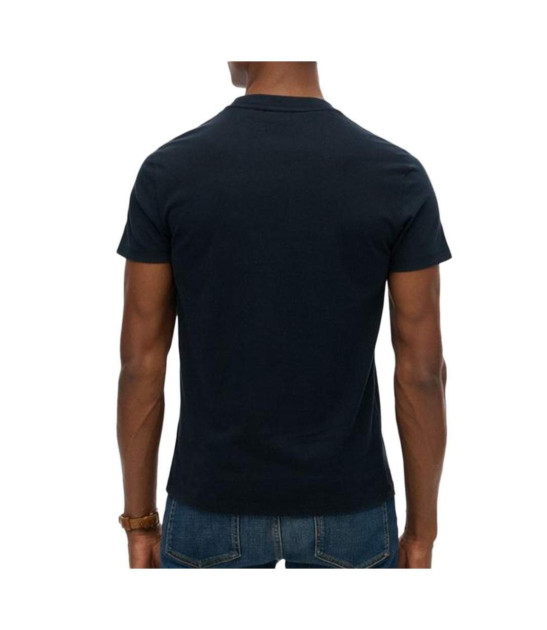 T-Shirt marine homme superdry essential-2