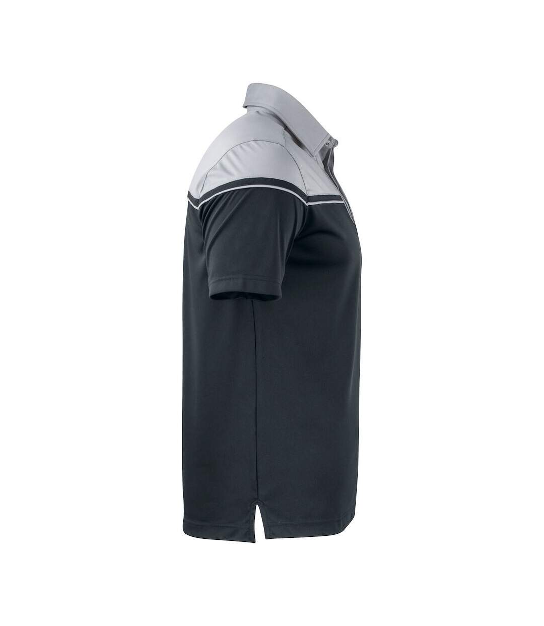 Mens Seaback Polo Shirt Black Light Grey Cutter & Buck-4