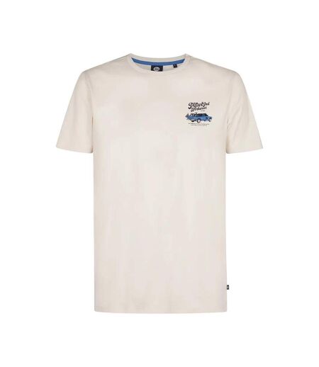 T-Shirt blanc/bleu homme petrol industries classic