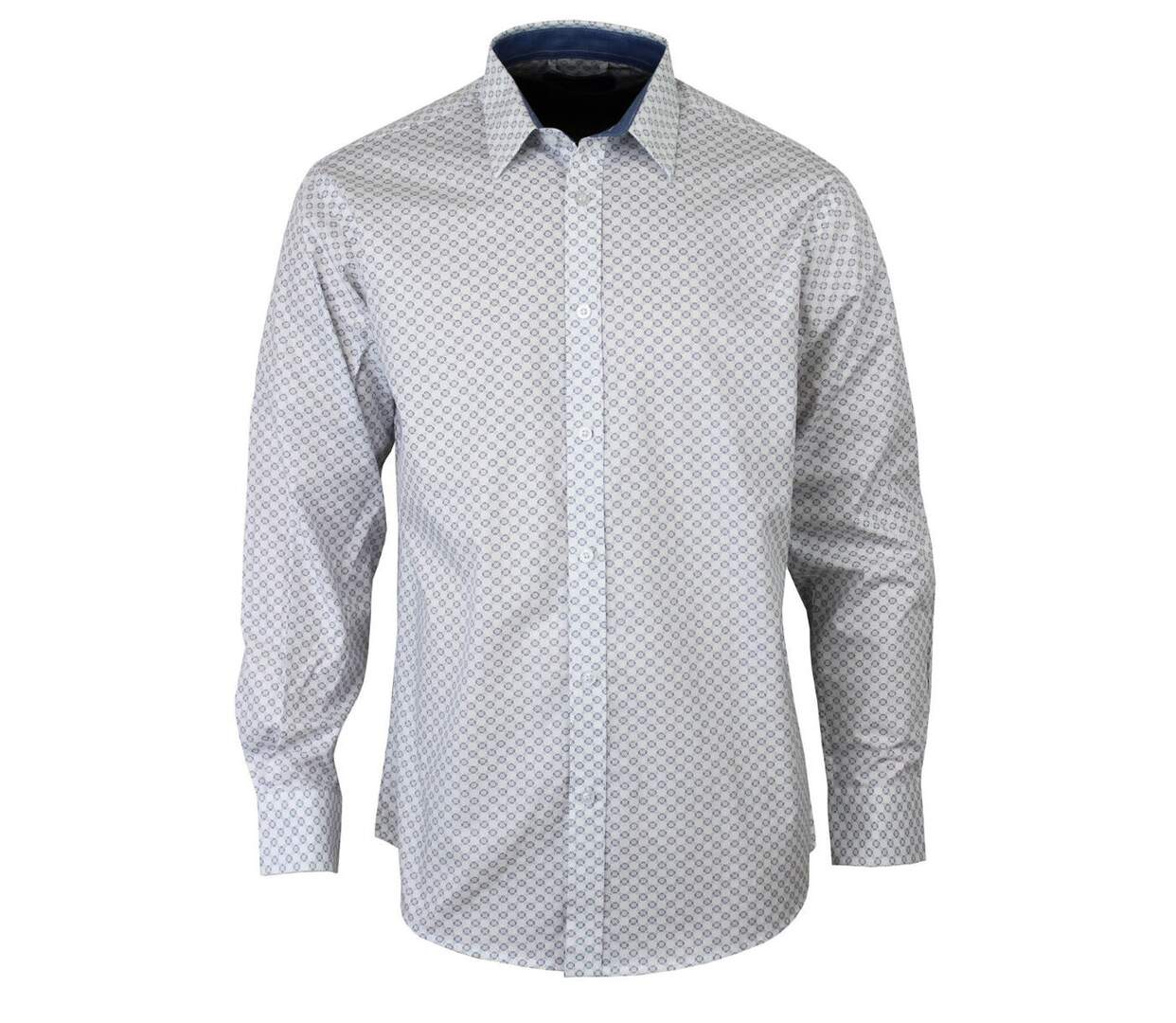 Chemise à carreaux manches longues à motifs CH4030-1