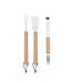 Pack of 3  Smokey oak bbq tool set  one size wood MidOcean-3